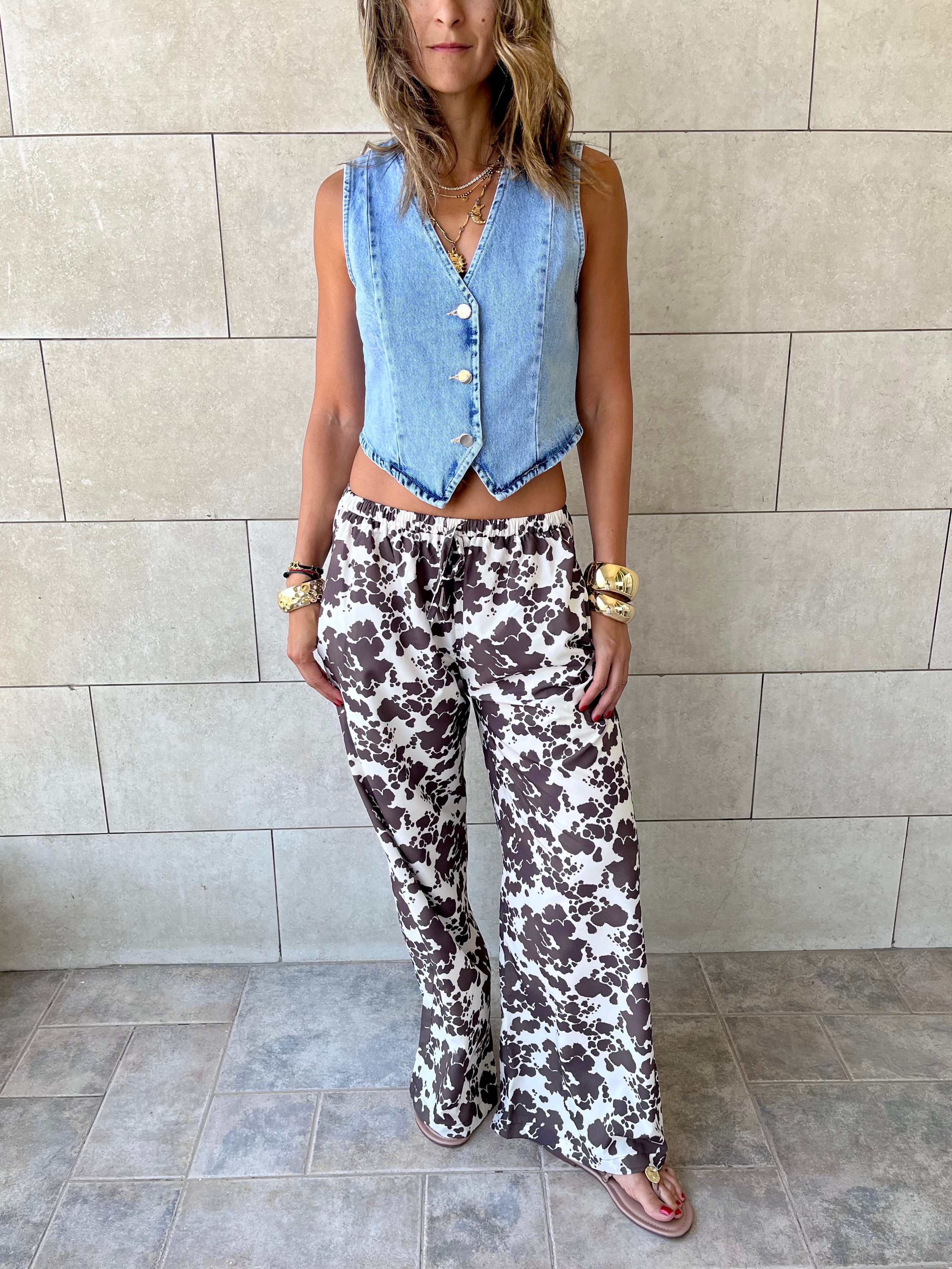 Cowboy Printed Rope Pants