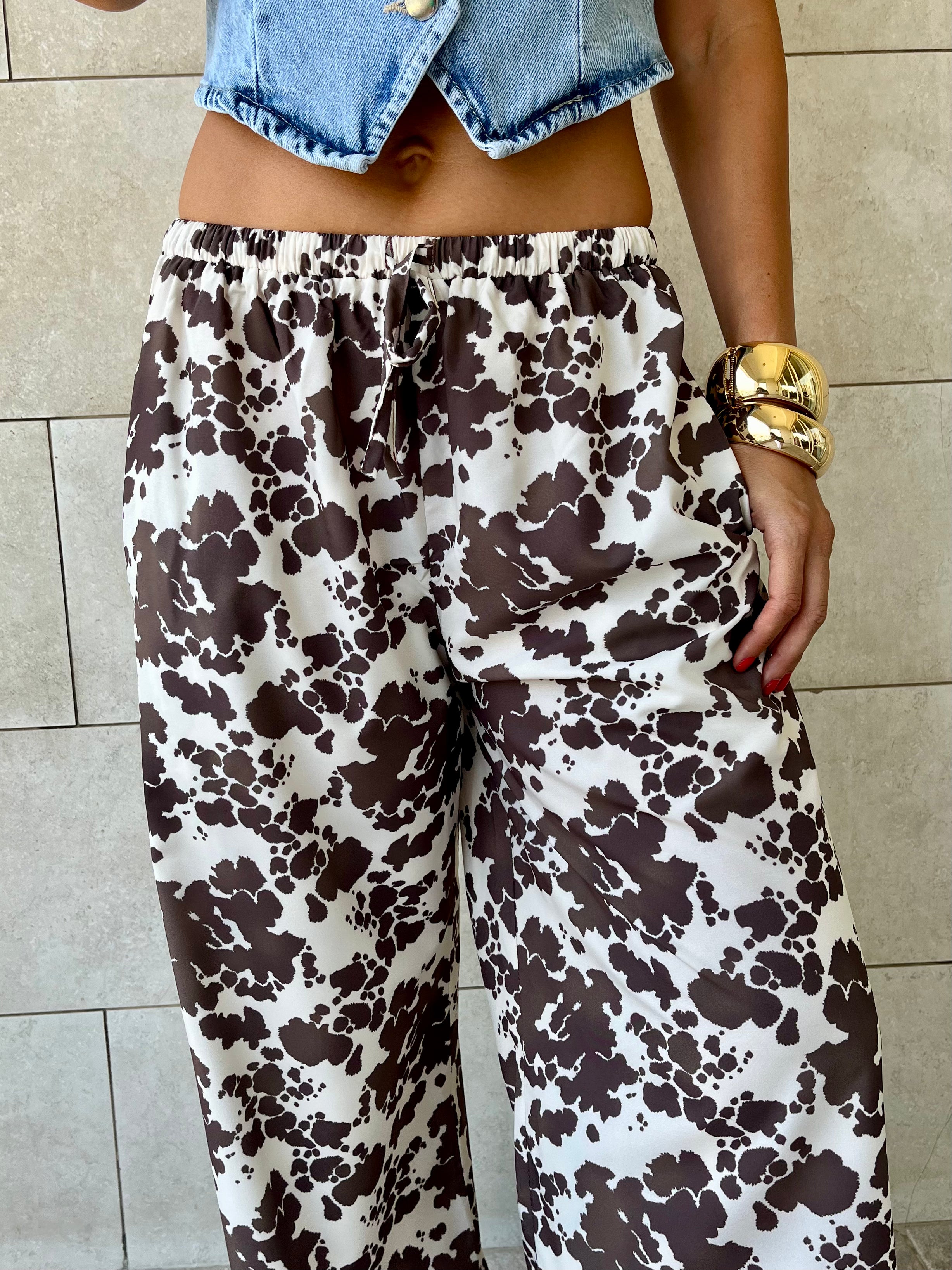 Cowboy Printed Rope Pants