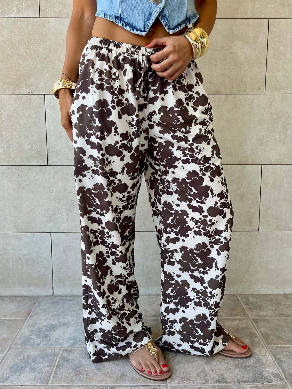 Cowboy Printed Rope Pants