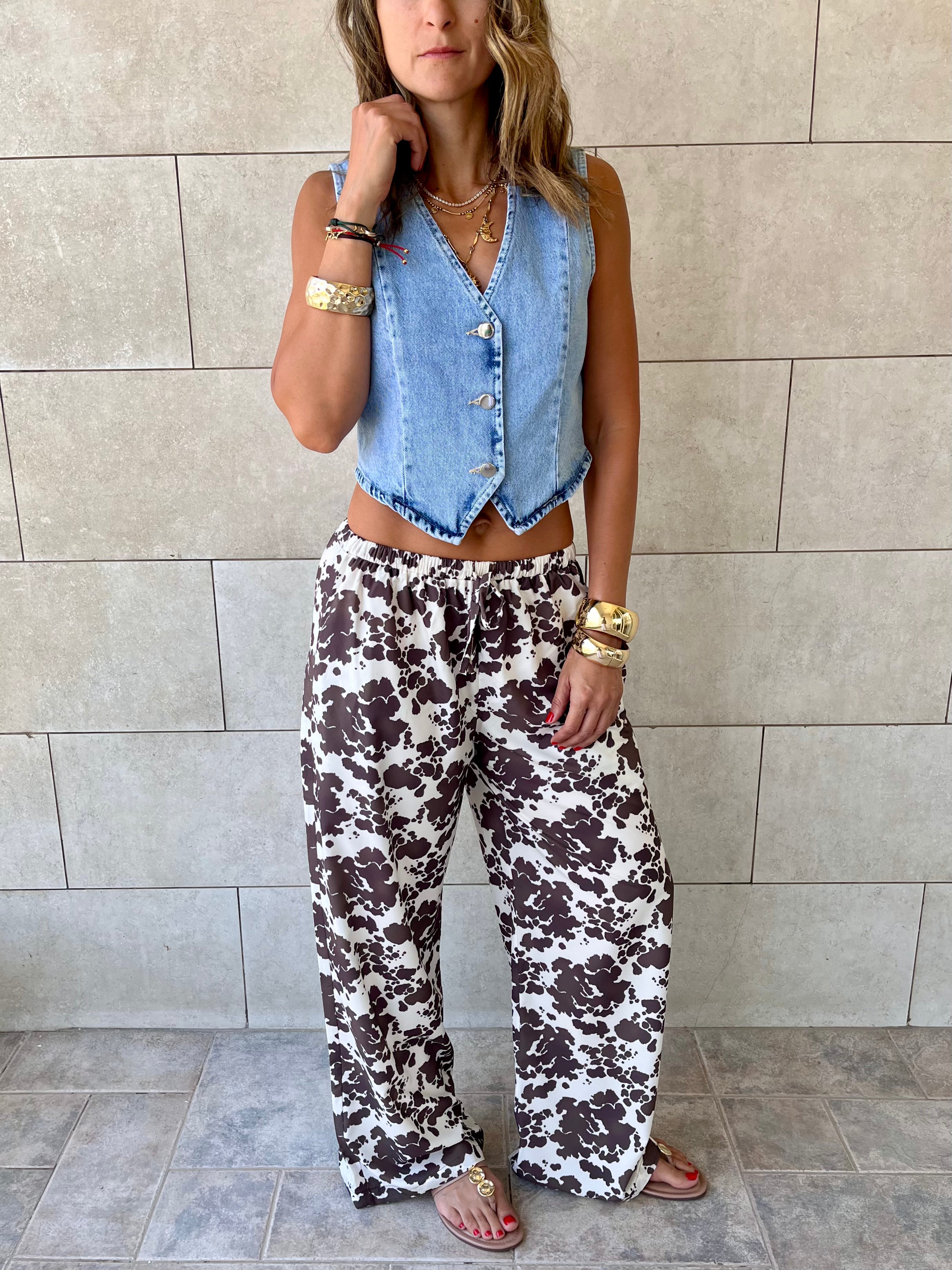 Cowboy Printed Rope Pants