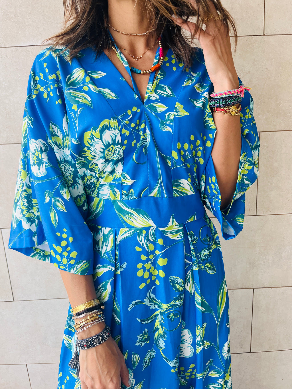 Blue Sicilian Summer Dress