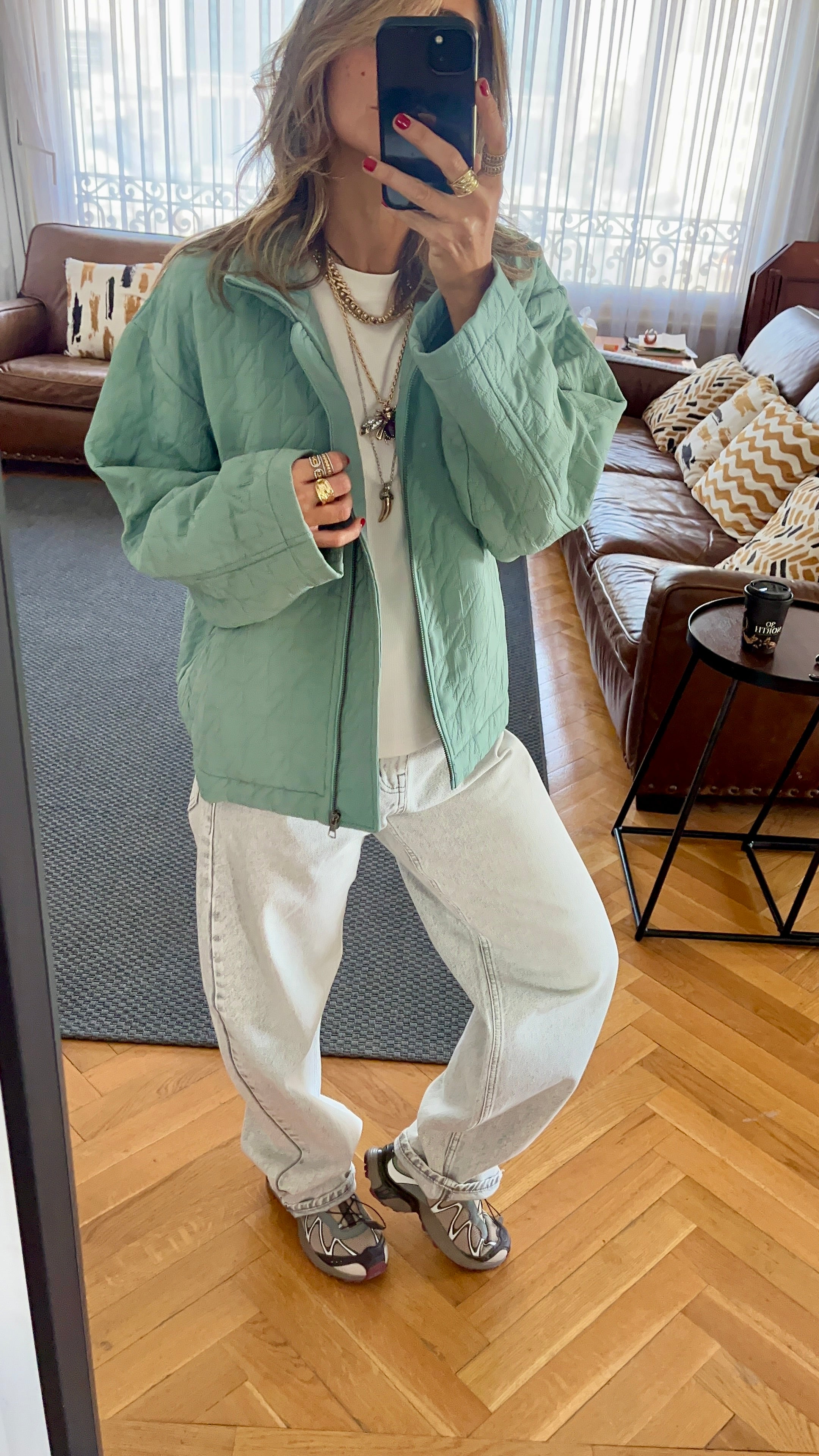 Mint Quilted Everyday Jacket