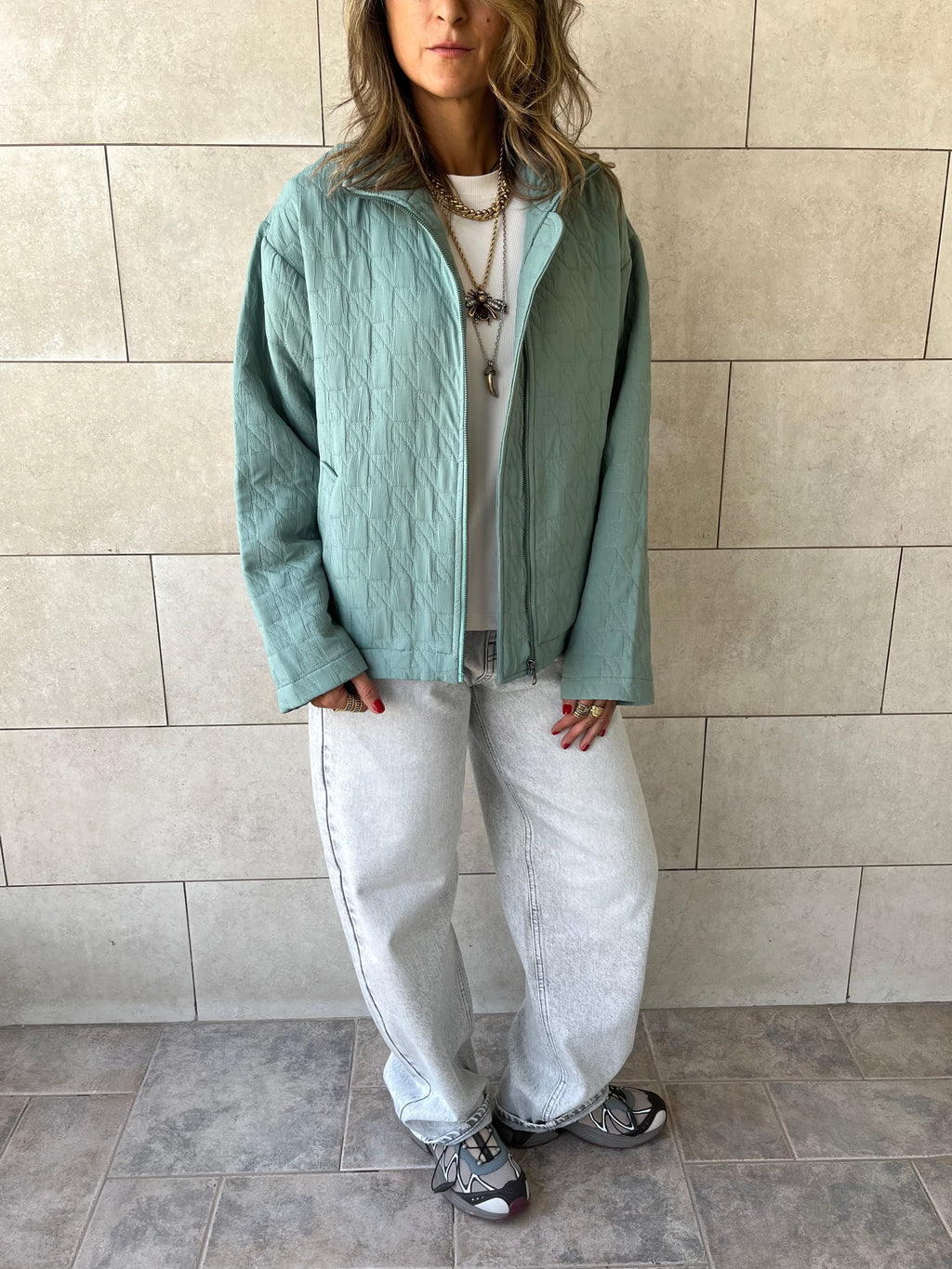 Mint Quilted Everyday Jacket
