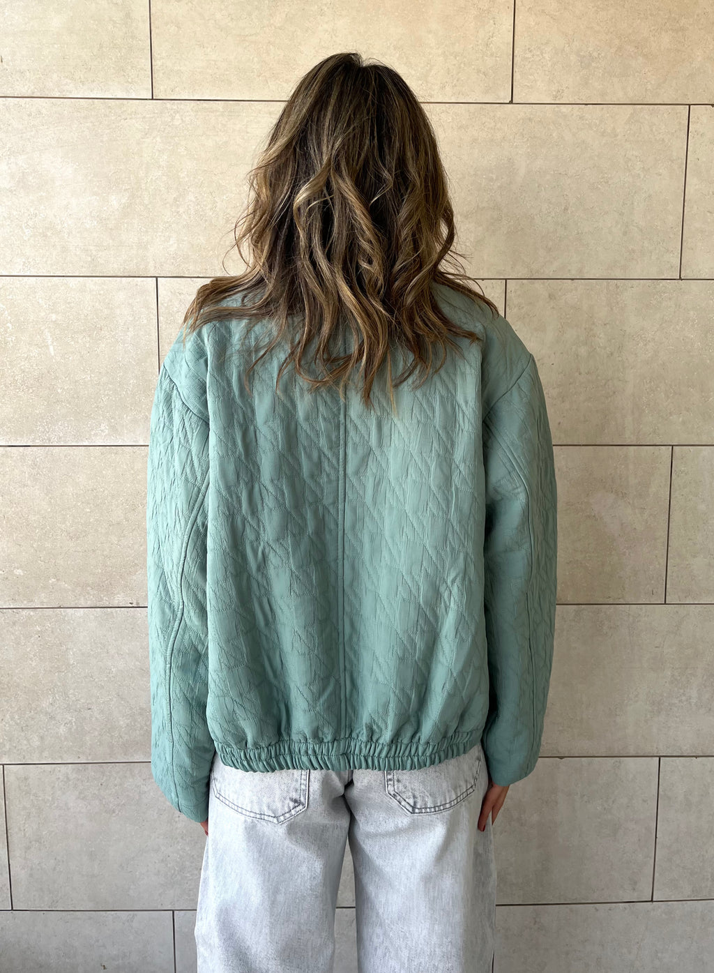 Mint Quilted Everyday Jacket