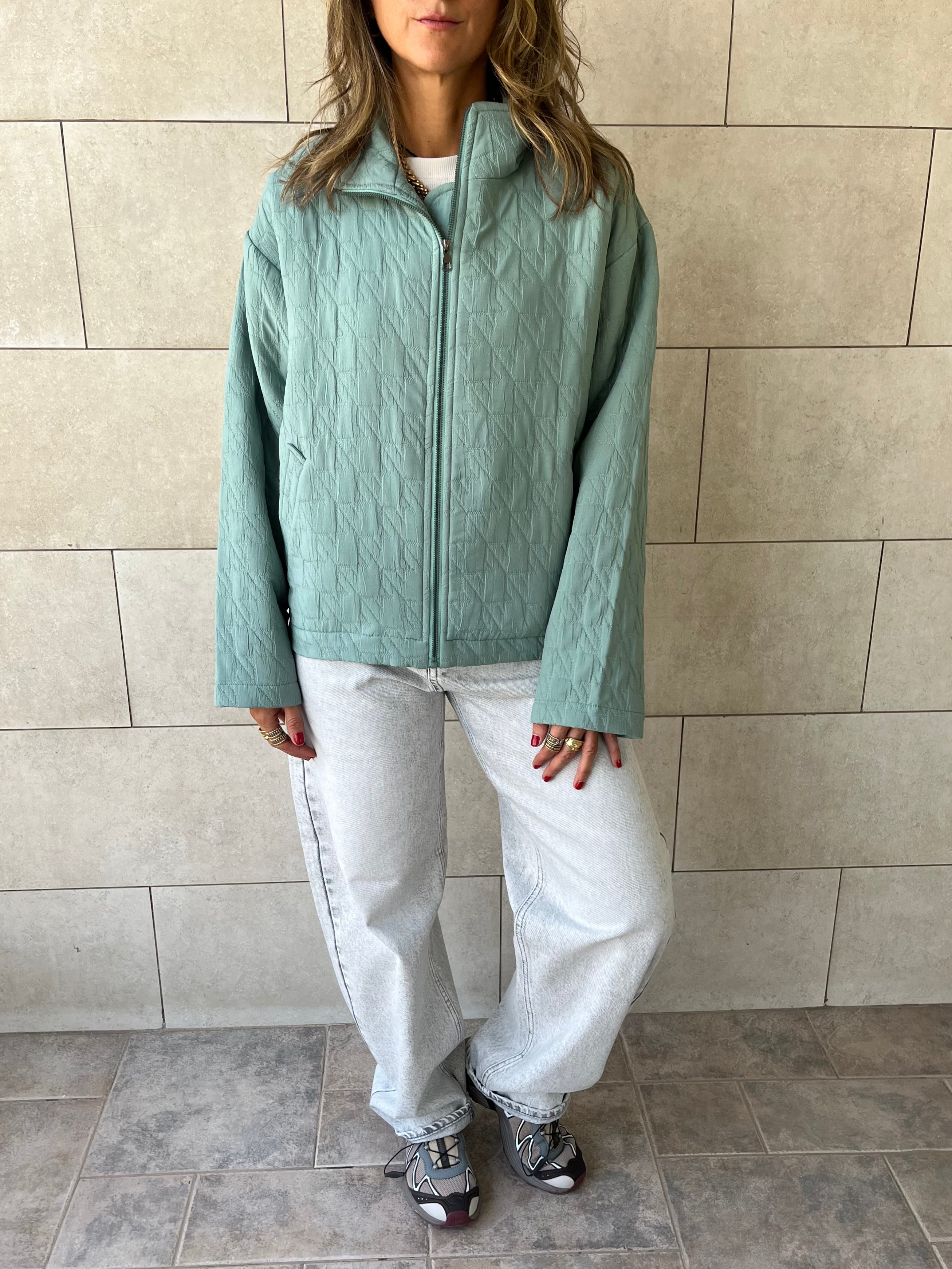 Mint Quilted Everyday Jacket