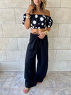 Polka Puff Cropped Top