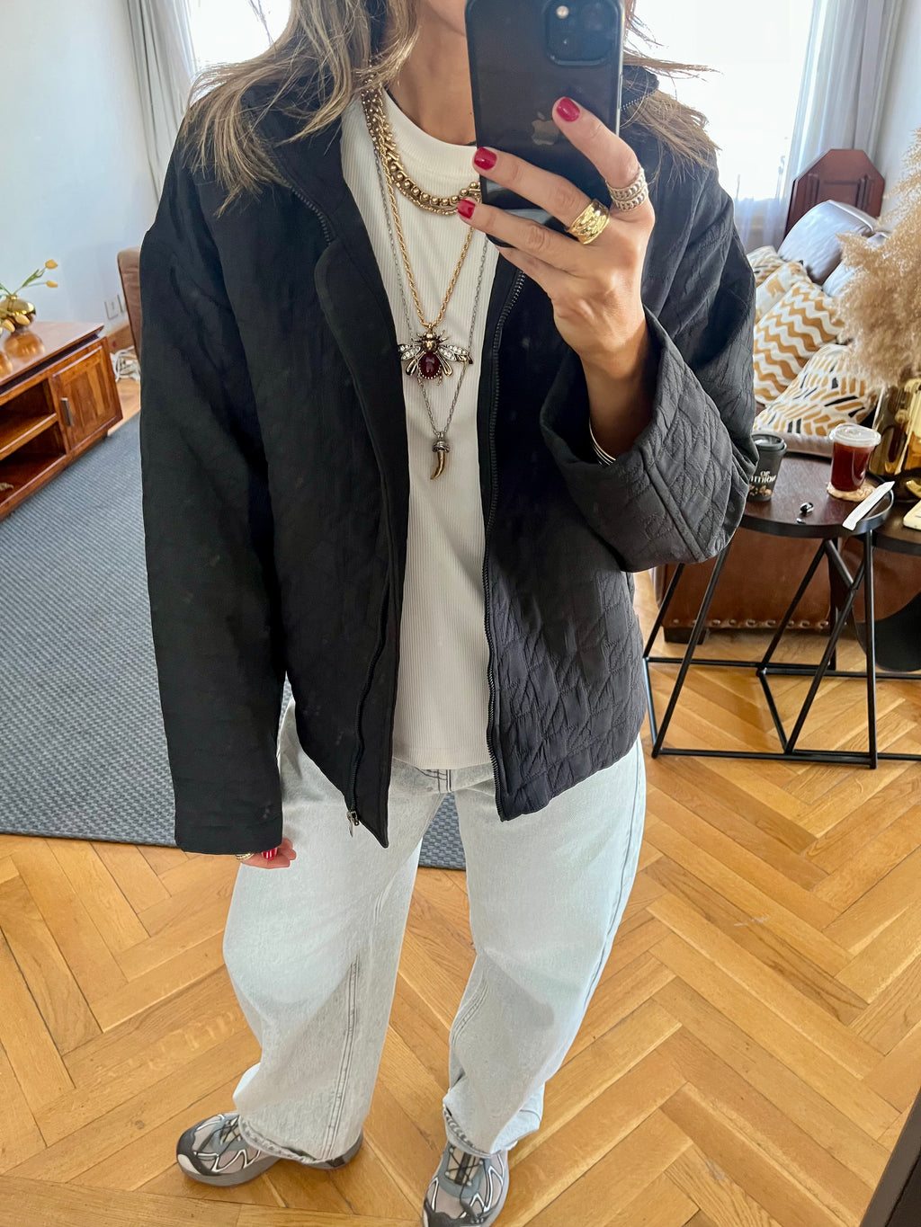 Black Quilted Everyday Jacket