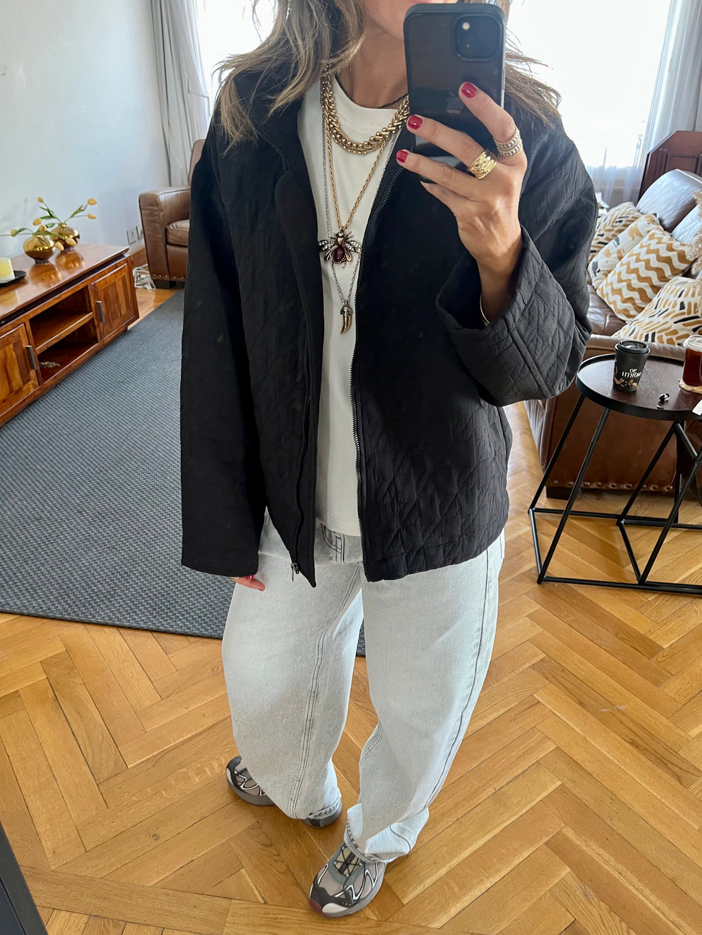 Black Quilted Everyday Jacket