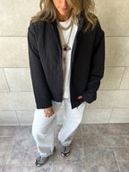 Black Quilted Everyday Jacket