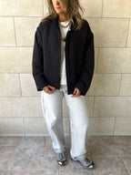 Black Quilted Everyday Jacket