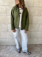 Olive Quilted Everyday Jacket