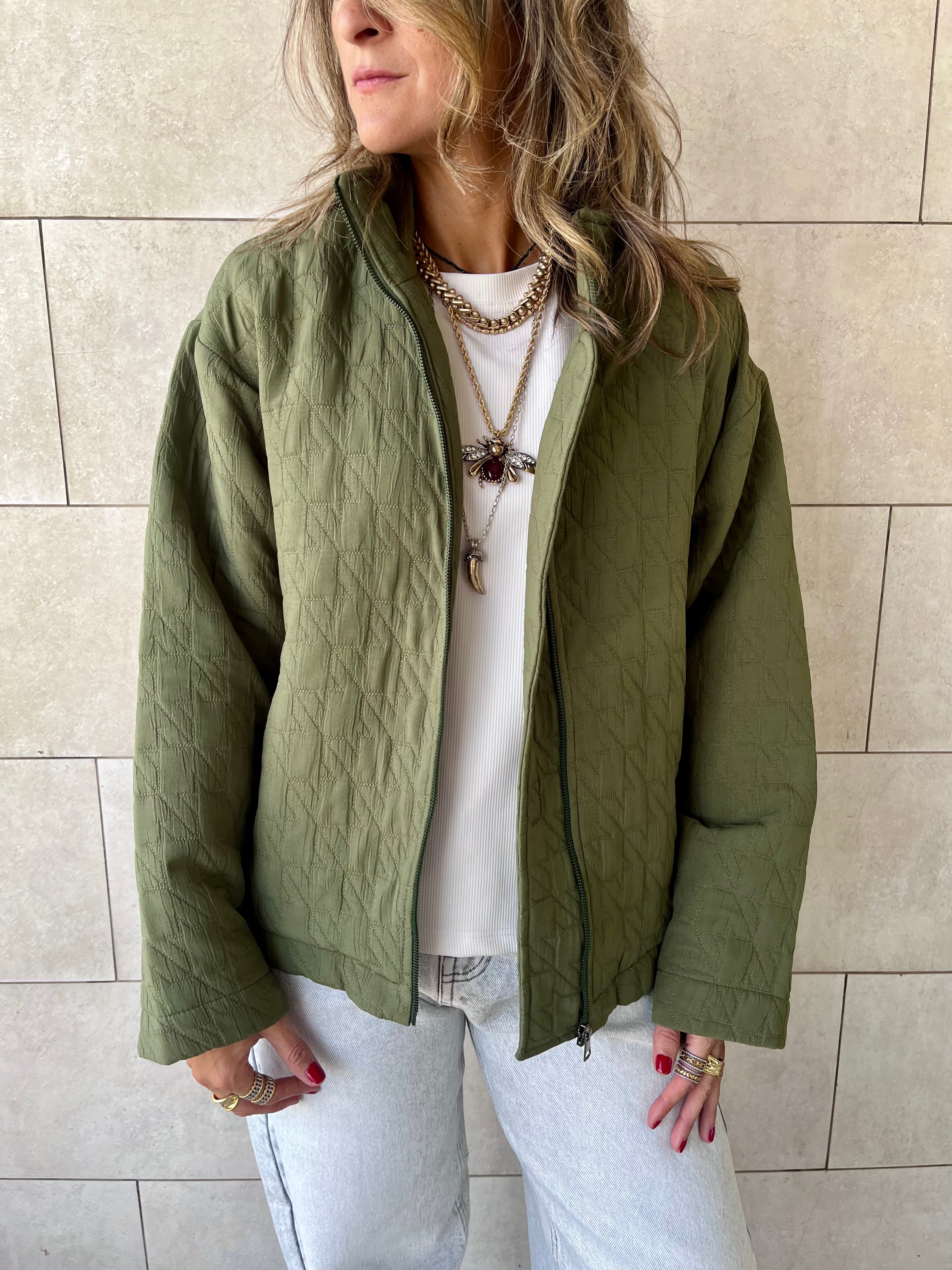 Olive Quilted Everyday Jacket