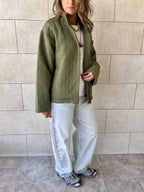 Olive Quilted Everyday Jacket