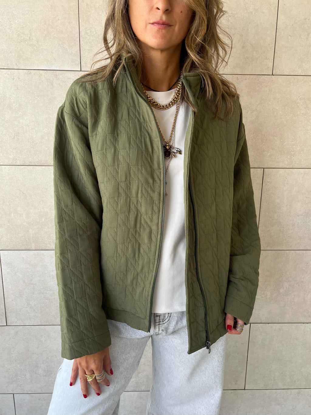 Olive Quilted Everyday Jacket