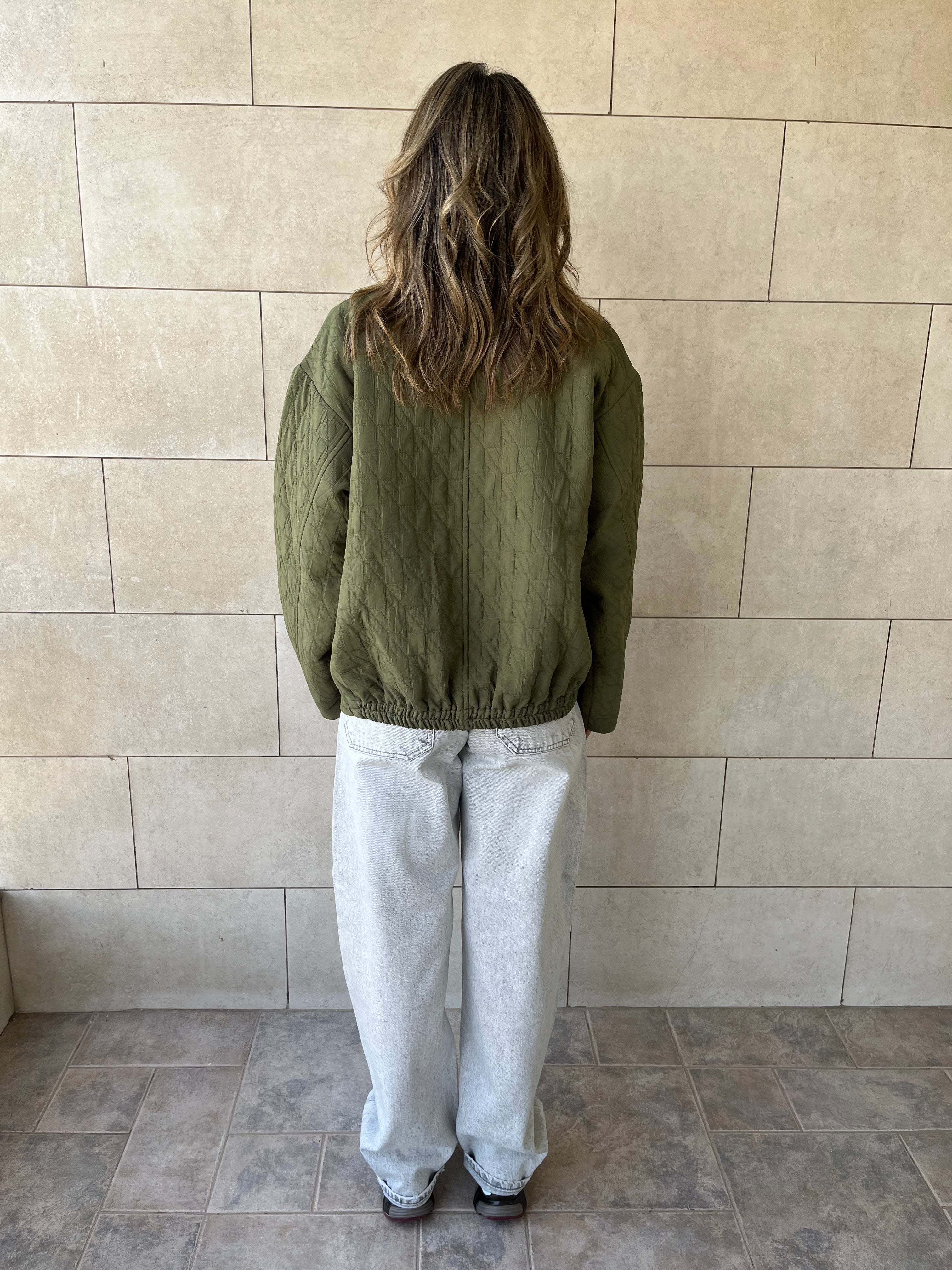 Olive Quilted Everyday Jacket