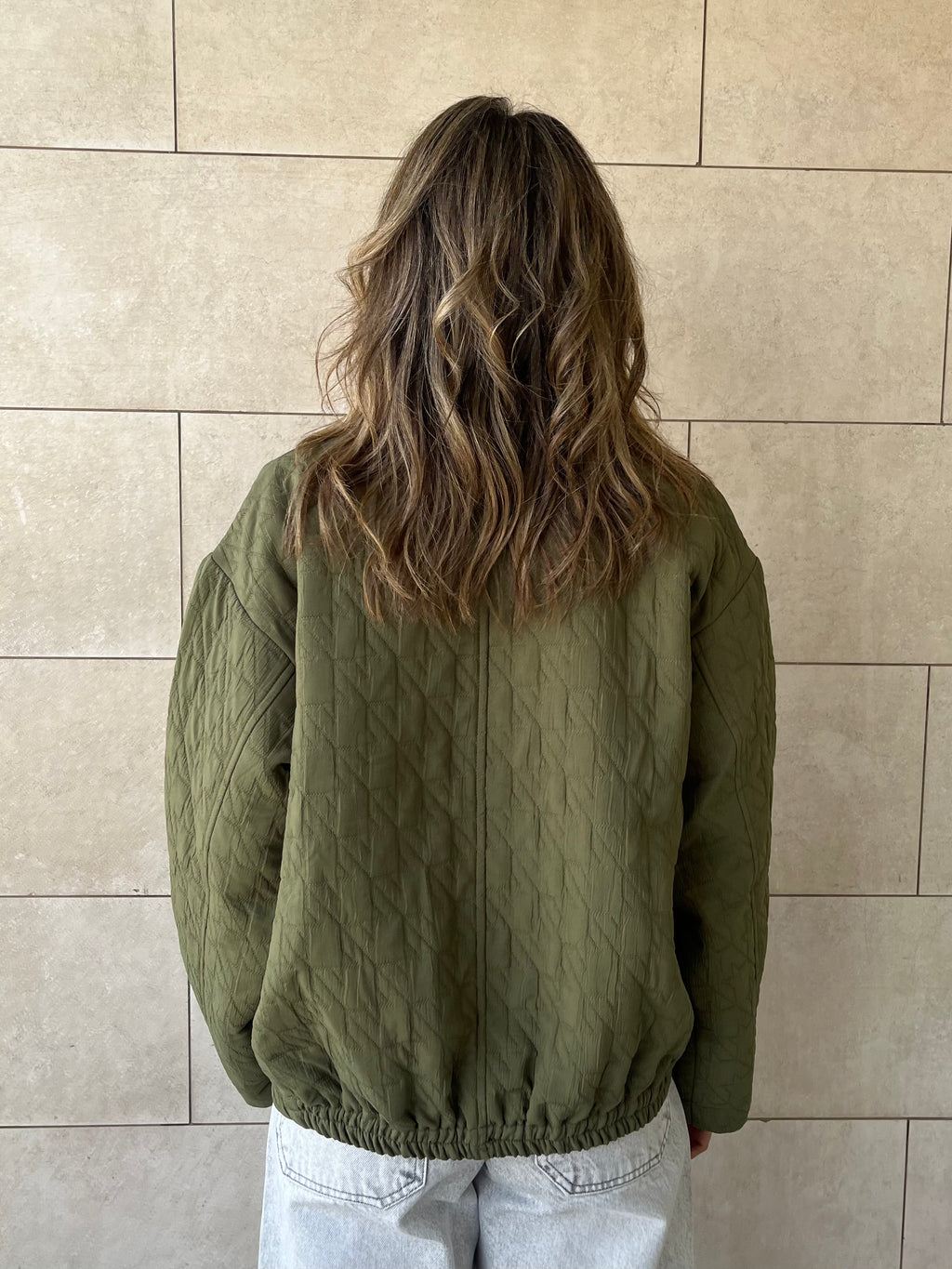 Olive Quilted Everyday Jacket