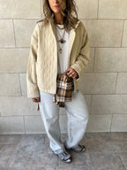 Beige Quilted Everyday Jacket