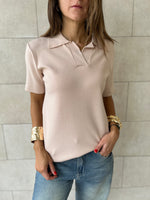 Beige Signature Must Have Collard Knit Polo