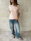 Beige Signature Must Have Collard Knit Polo