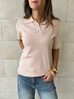Beige Signature Must Have Collard Knit Polo