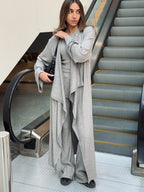 Grey Cozy Cardigan Set