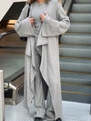 Grey Cozy Cardigan Set