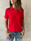 Red Signature Must Have Collard Knit Polo
