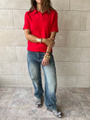 Red Signature Must Have Collard Knit Polo
