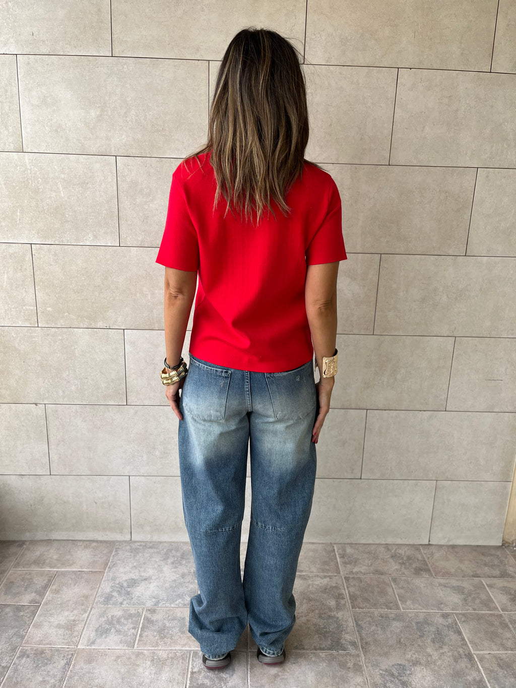 Red Signature Must Have Collard Knit Polo