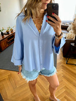 Baby Blue Basic V Essential Shirt
