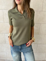 Olive Signature Must Have Collard Knit Polo