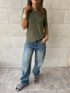 Olive Signature Must Have Collard Knit Polo