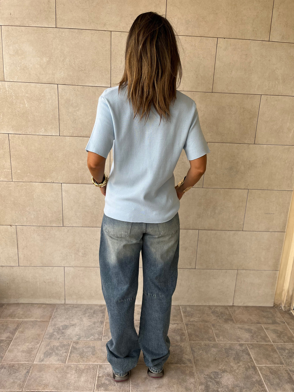 Baby Blue Signature Must Have Collard Knit Polo