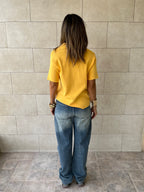 Yellow Signature Must Have Collard Knit Polo