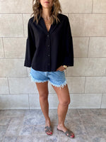 Black Basic V Essential Shirt