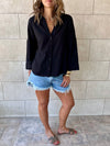 Black Basic V Essential Shirt