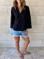 Black Basic V Essential Shirt