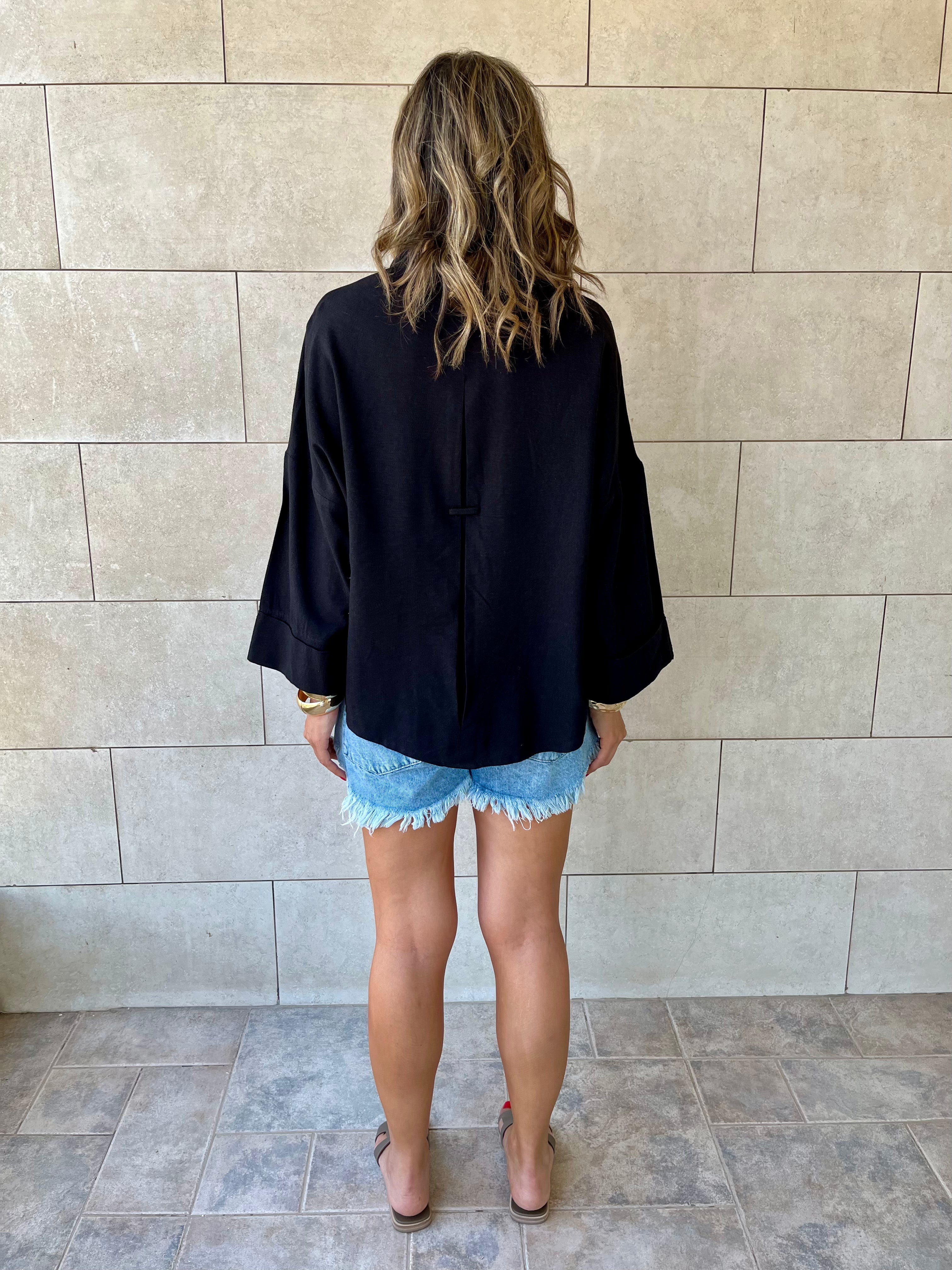 Black Basic V Essential Shirt