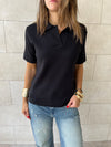Black Signature Must Have Collard Knit Polo