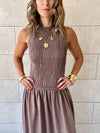 Cafe Crinkle Sleeveless  Dress