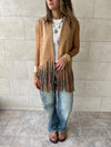 Camel Fringe Summer Suede Vest