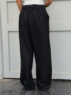 Black Striped Main Office Pants
