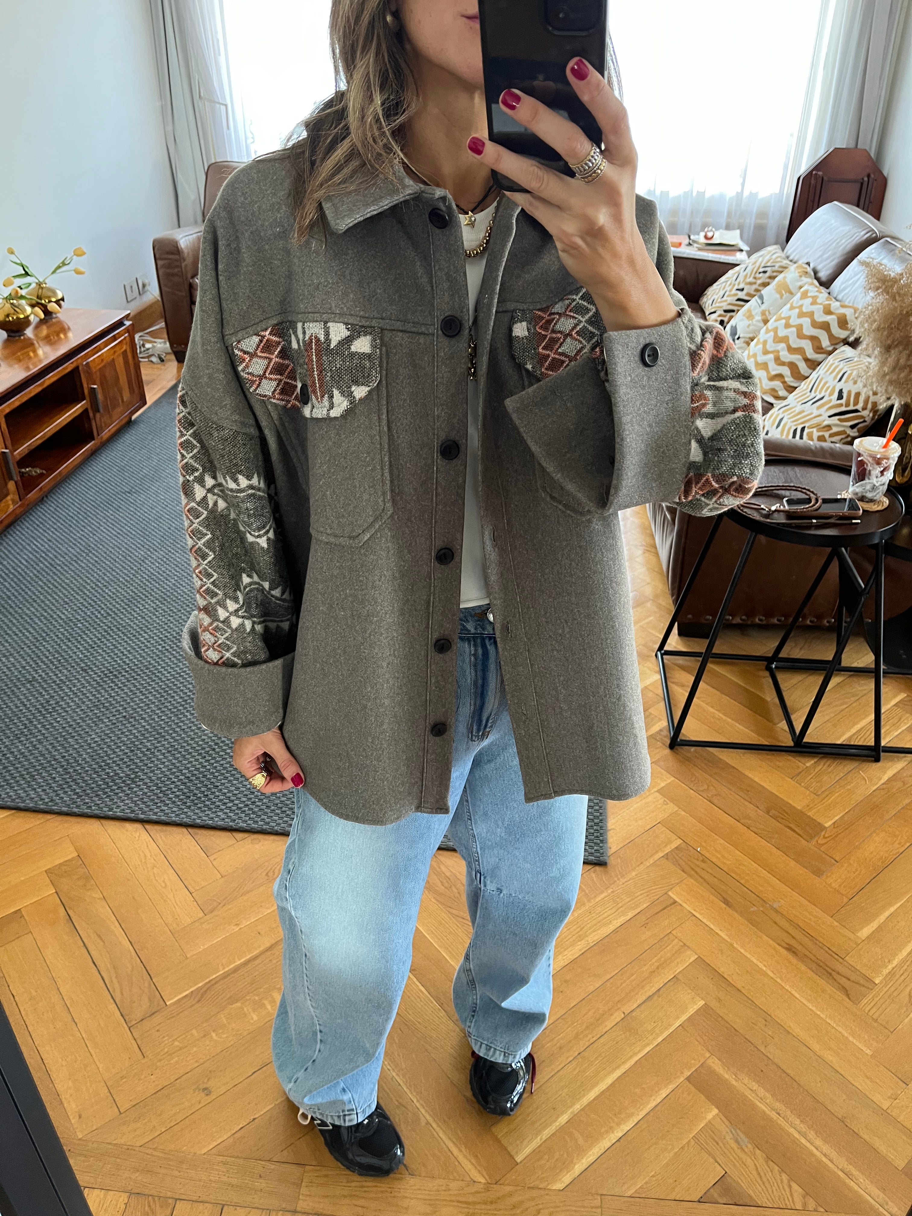 Aztec Pattern Shacket