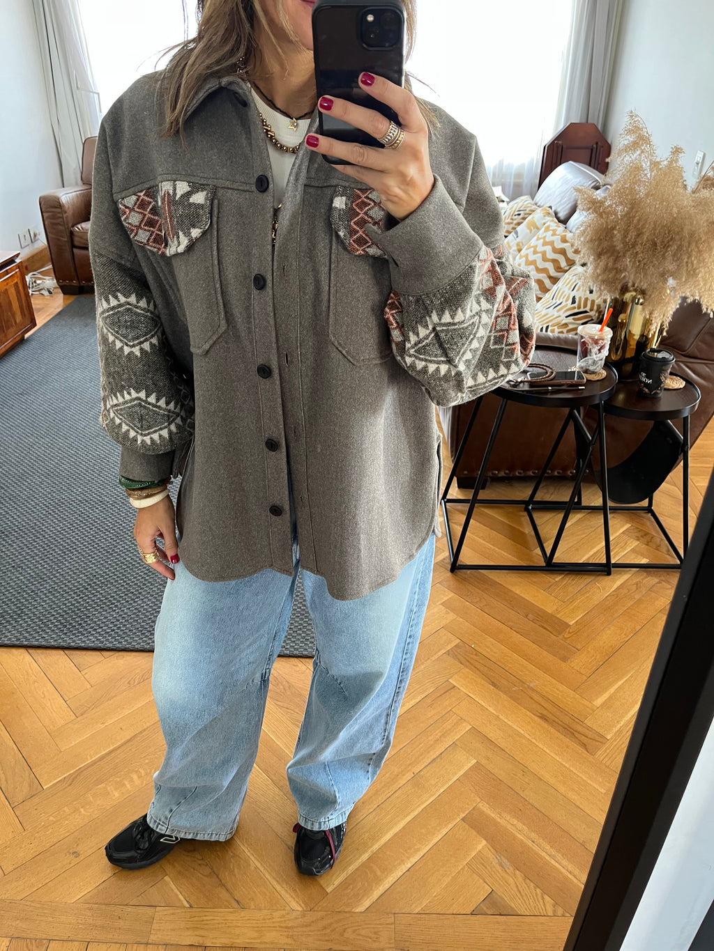 Aztec Pattern Shacket