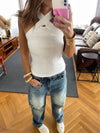 White Criss Cross Tank Top