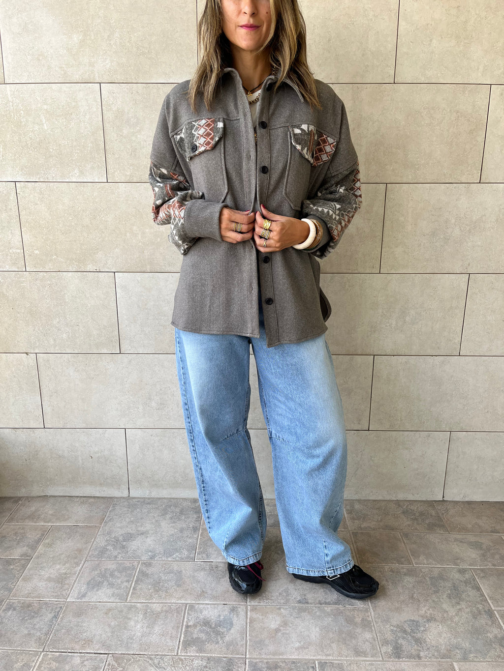 Aztec Pattern Shacket