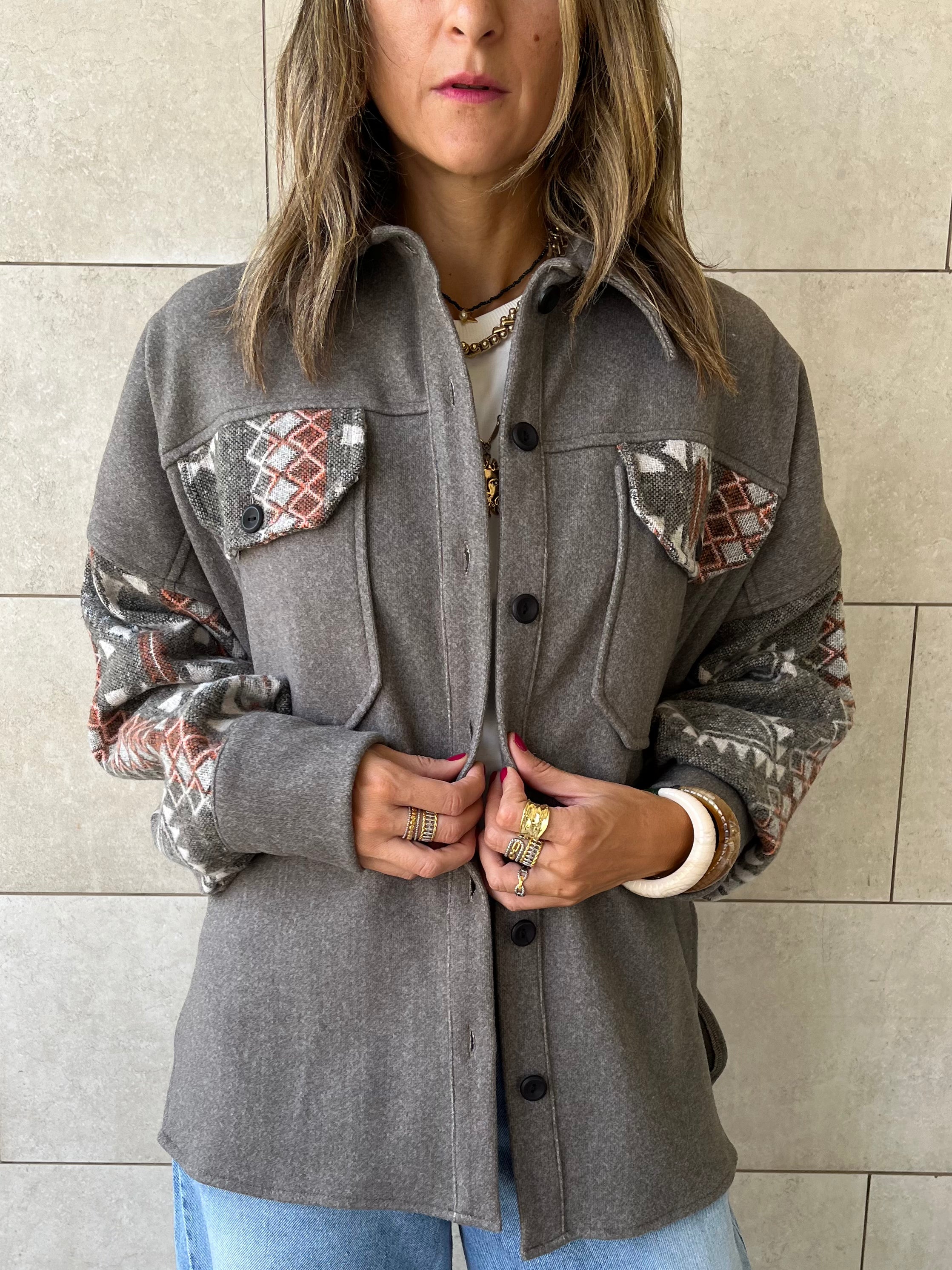 Aztec Pattern Shacket