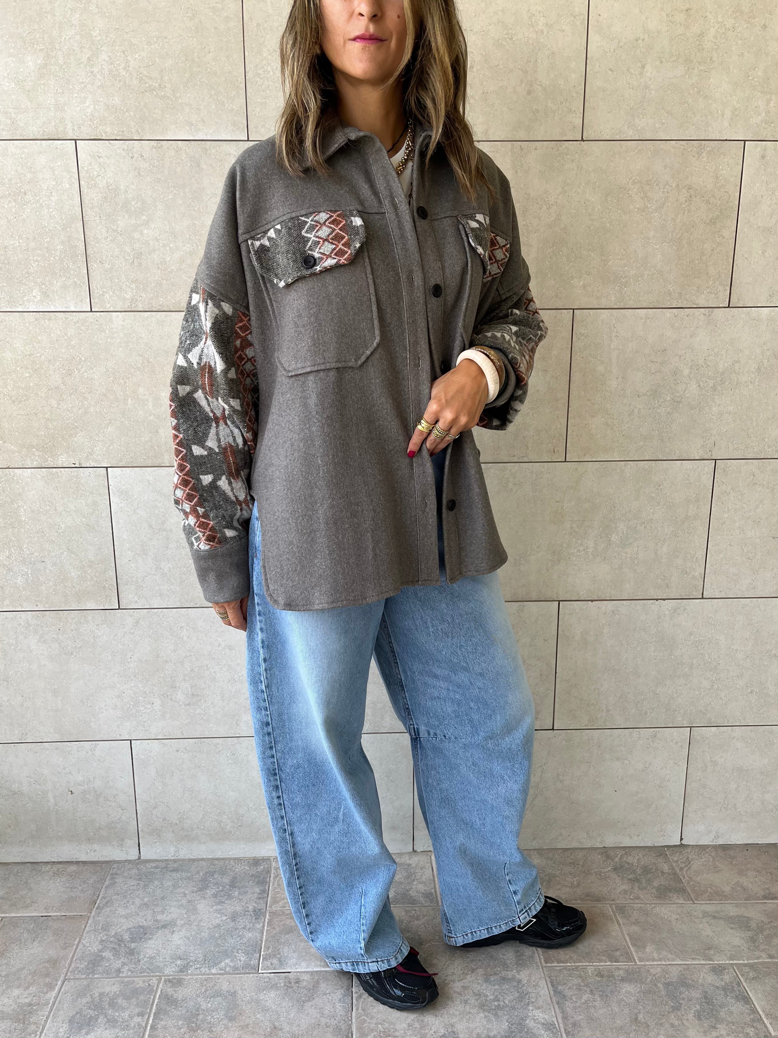 Aztec Pattern Shacket