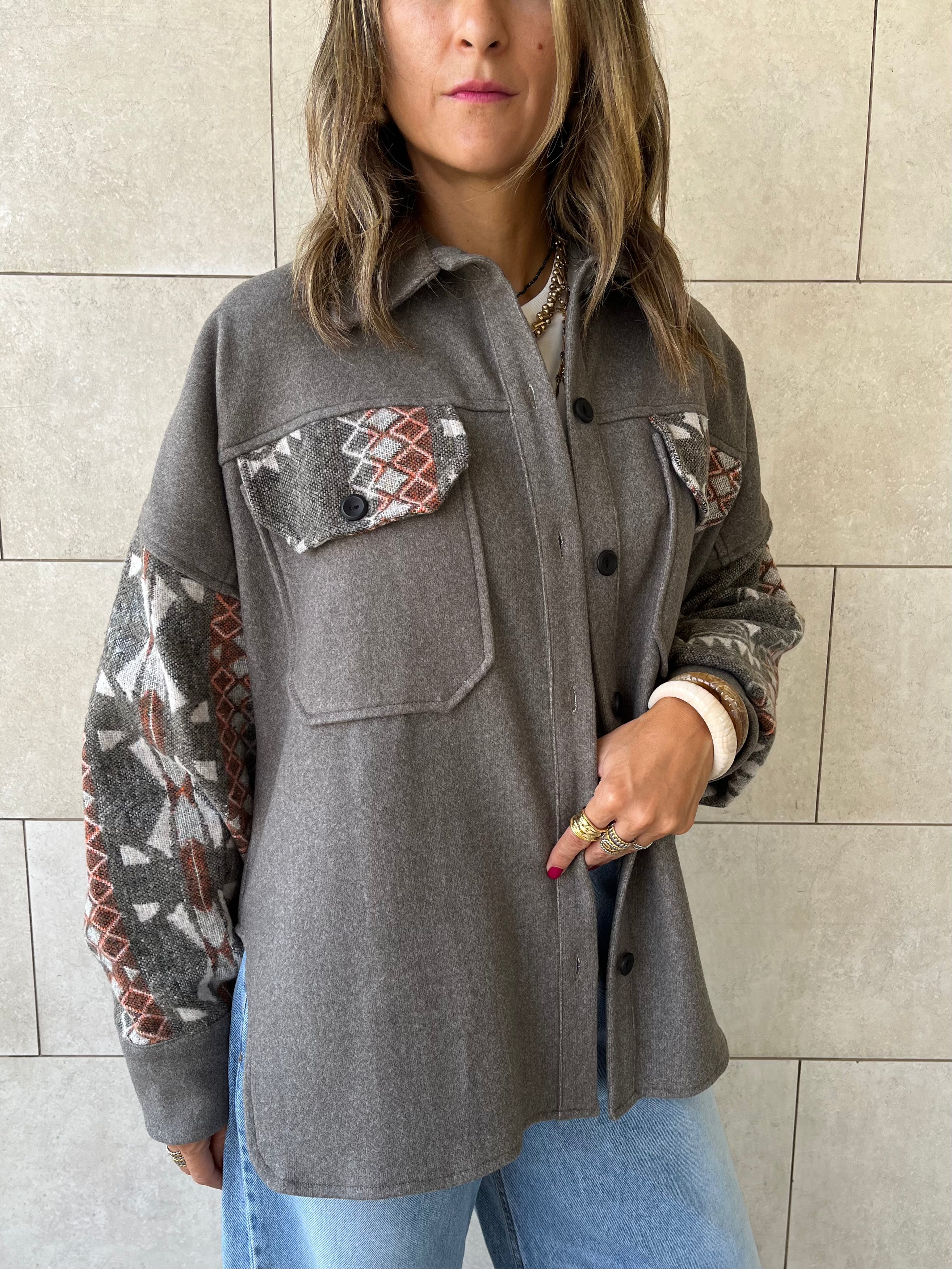 Aztec Pattern Shacket