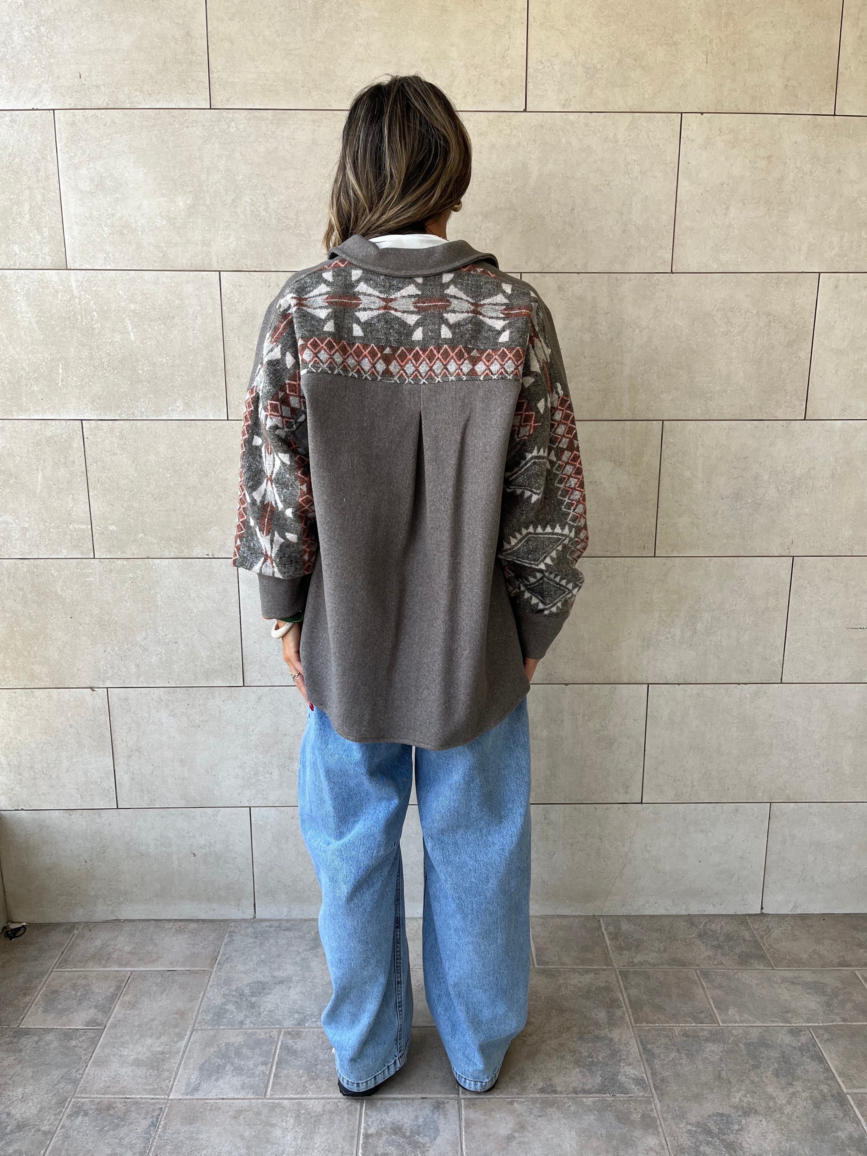 Aztec Pattern Shacket